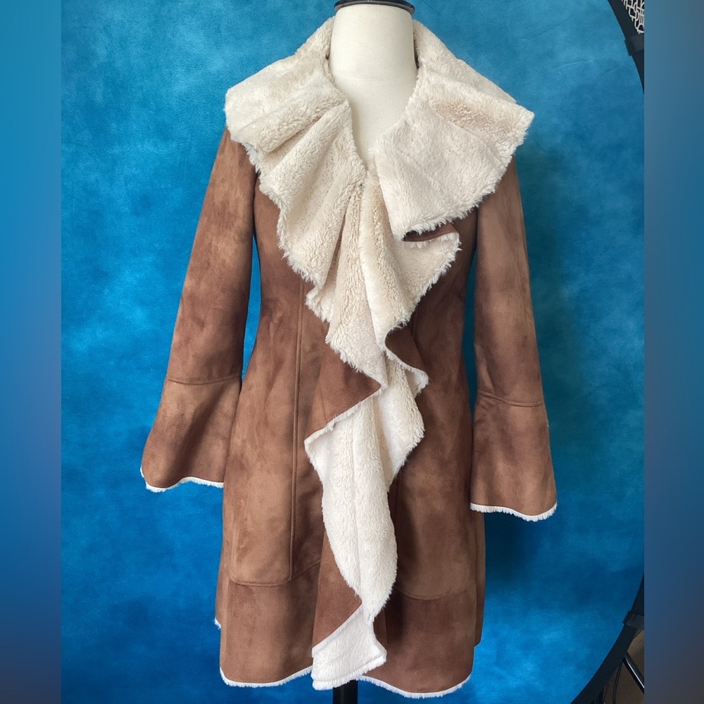 Nwot Donna Salyers Fabulous Furs Faux Shearling Coat